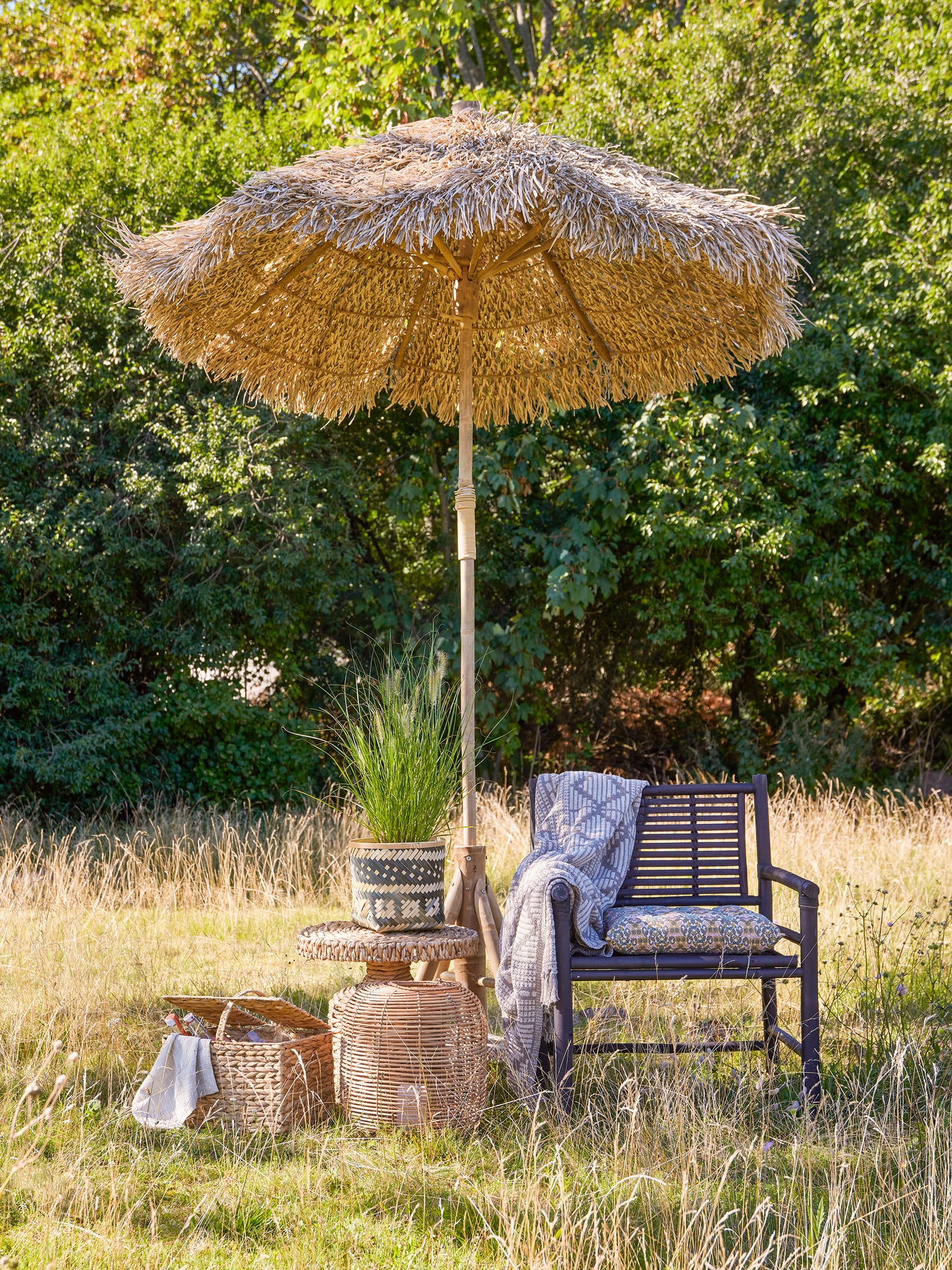 Tambour Rattan Lantern