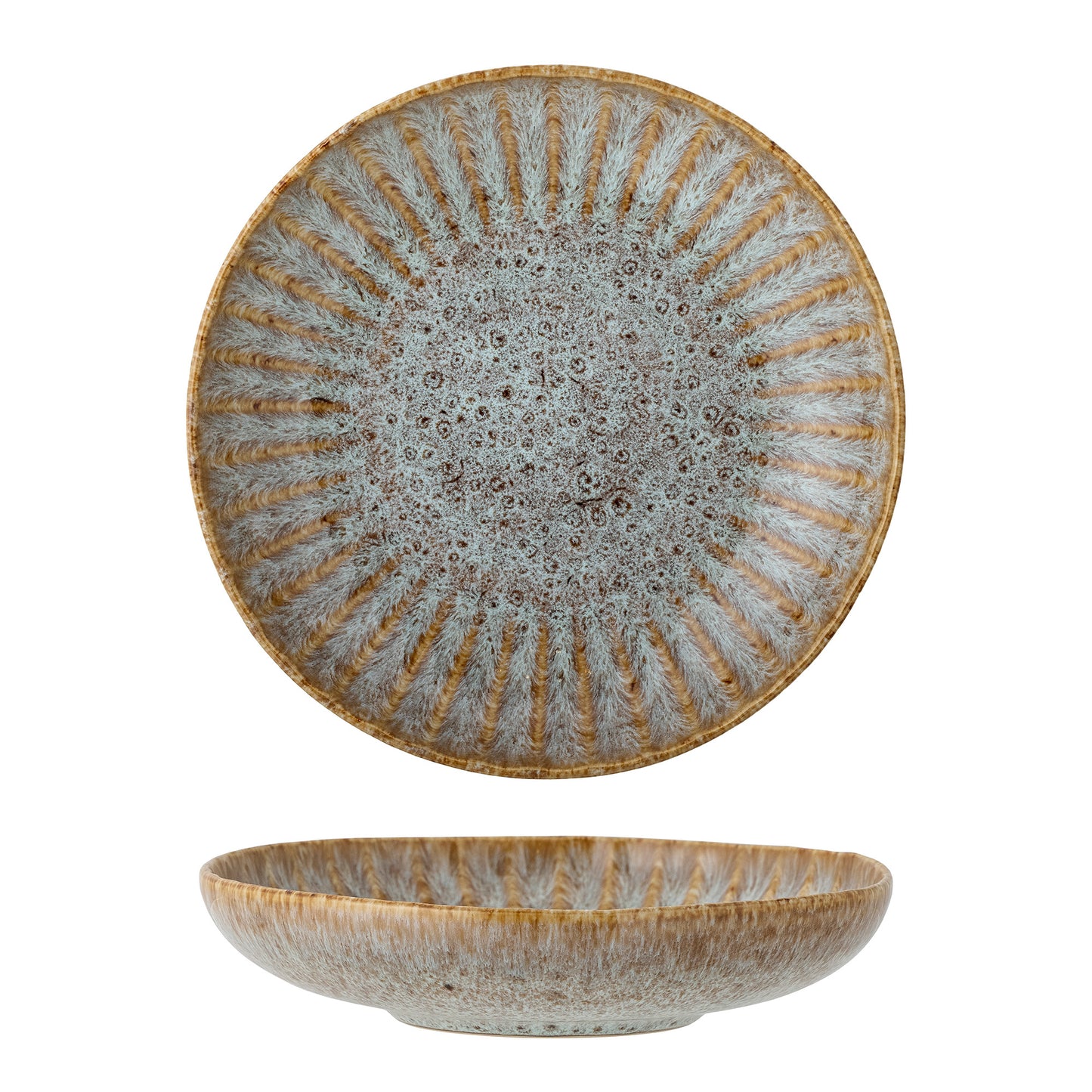 Ceramic Stripe Pasta Plate