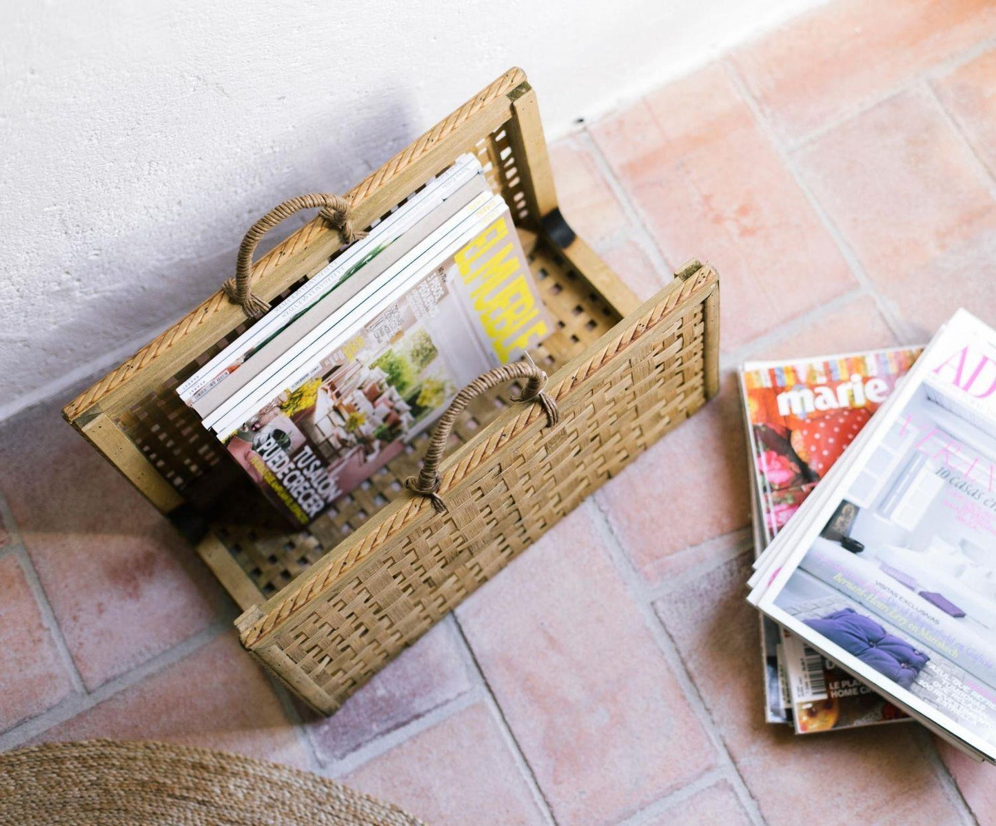 Bamboo Magazine Rack