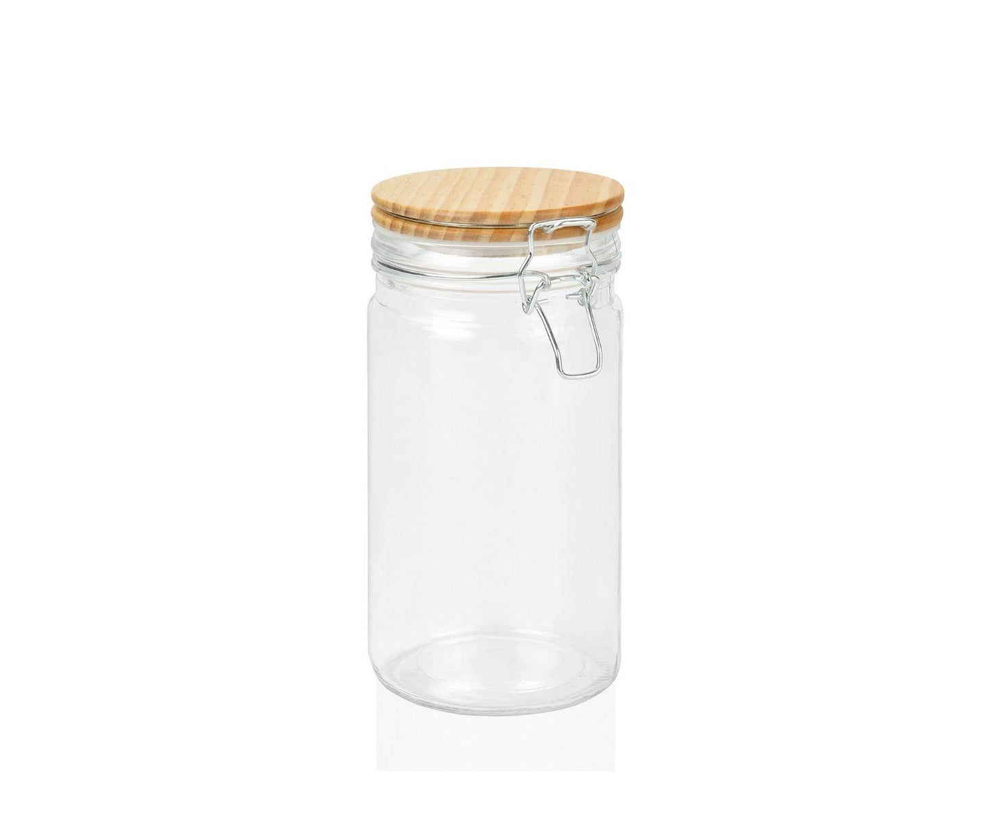 Glass Canister W/ Wooden Lid