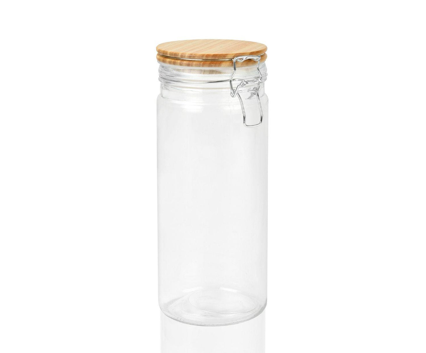 Glass Canister W/ Wooden Lid