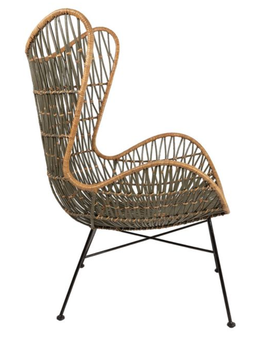 Nature + Kaki Rattan Armchair