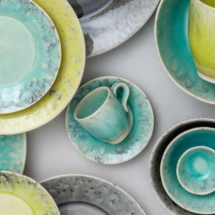 Ceramic Coffee Cup & Saucer Set (x6)