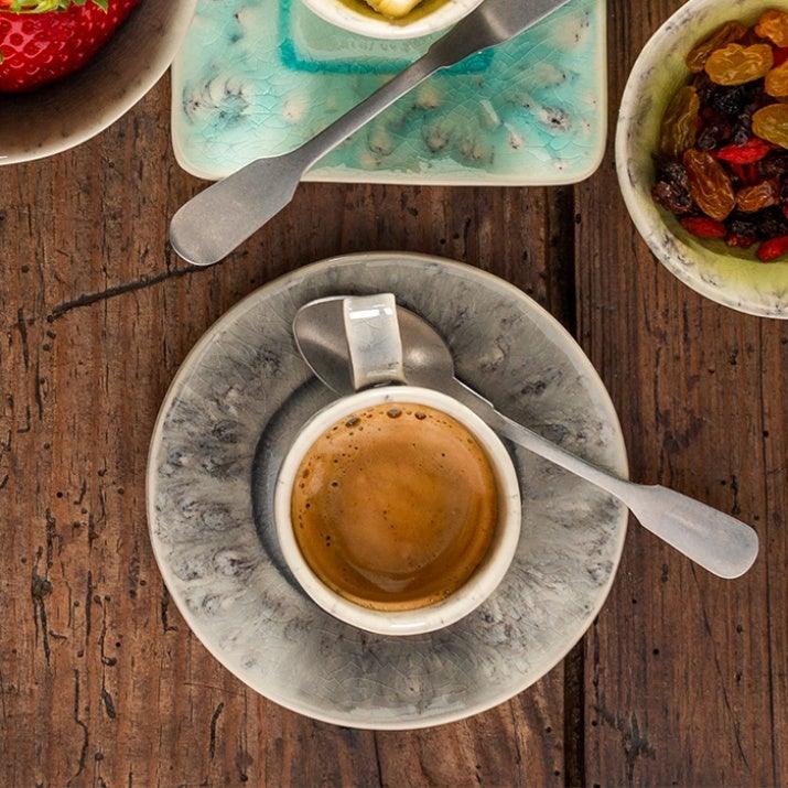 Ceramic Coffee Cup & Saucer Set (x6)