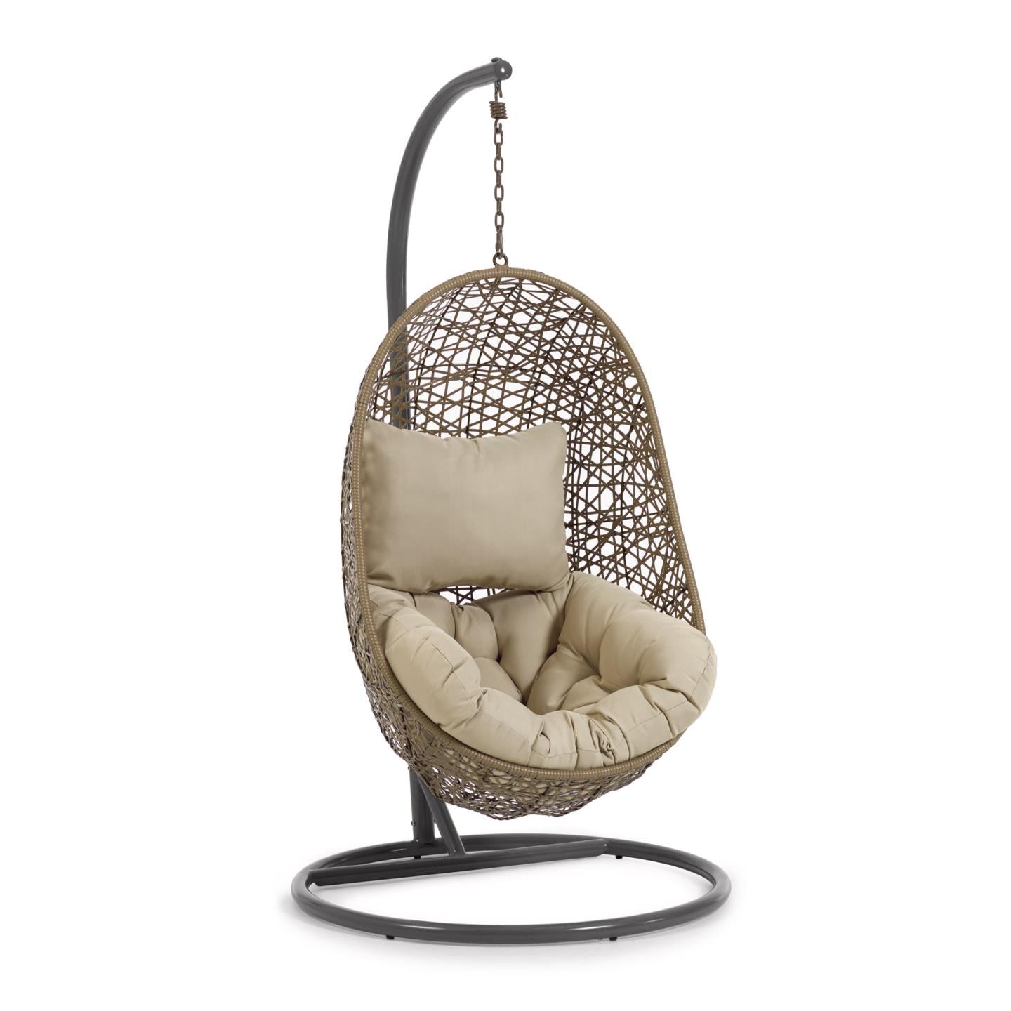 Hanging Rattan Armchair W/ Base