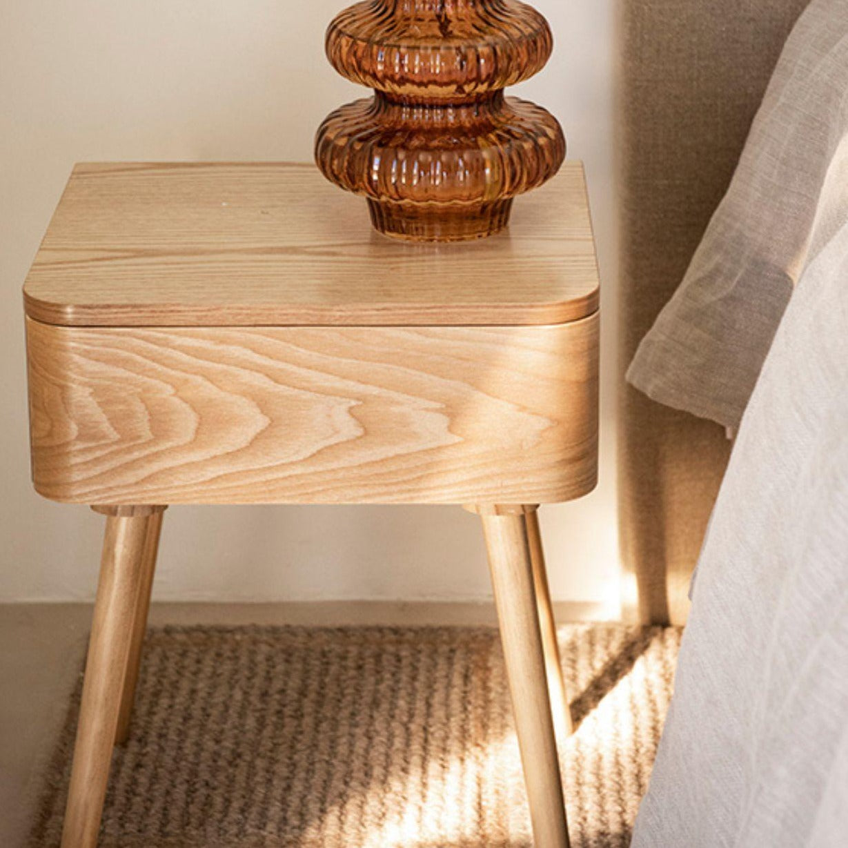 Pine Wood Nightstand