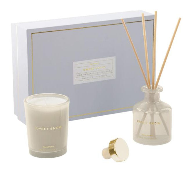 Sweet Snow Scented Candle & Diffuser Box