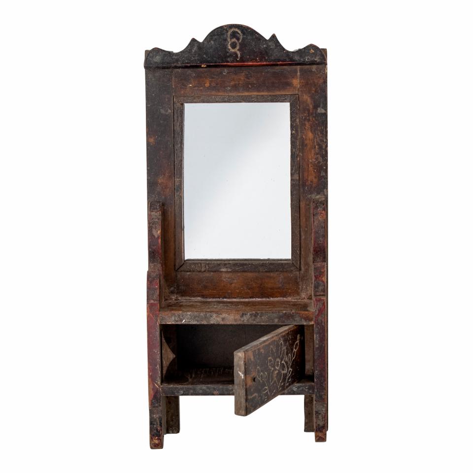 Wood Wall Mirror with Shelf 