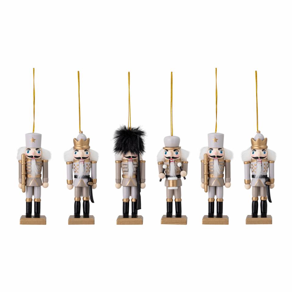 Wood Ornaments Set (x6)