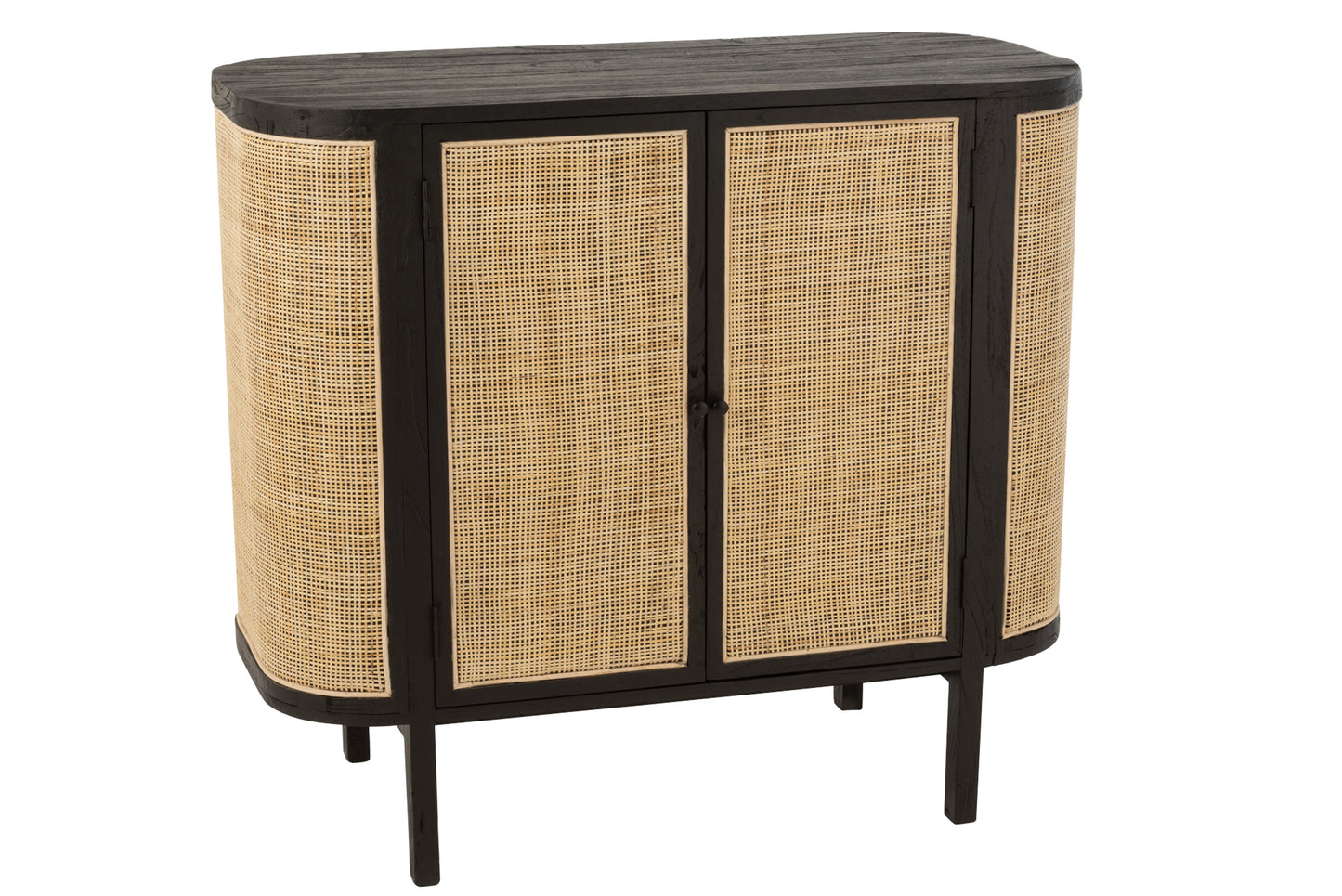 Wood Console W/ Rattan-Jolipa-Console Tables-Forhaus - Design & Store