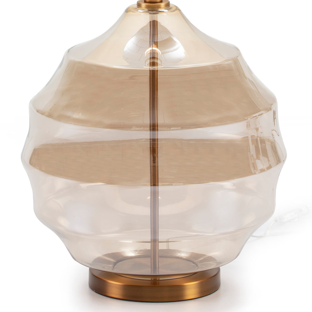 Amber Glass Table Lamp