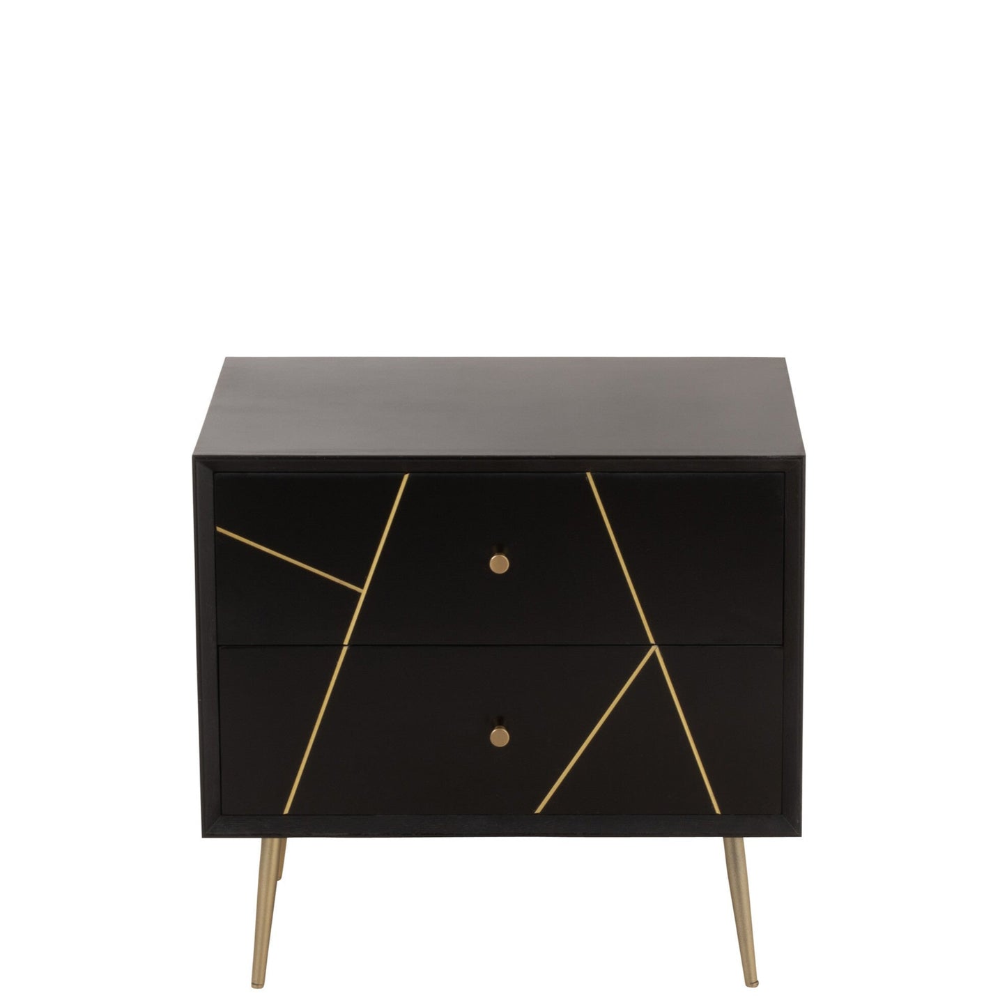 Black Wood Nightstand