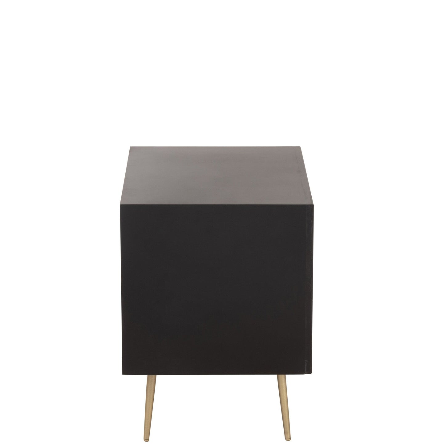 Black Wood Nightstand