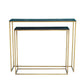 Gold Iron Console Table Set (x2)