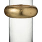Glass Vase W/ Gold Ring