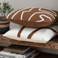 Brown Pillow W/Stripes
