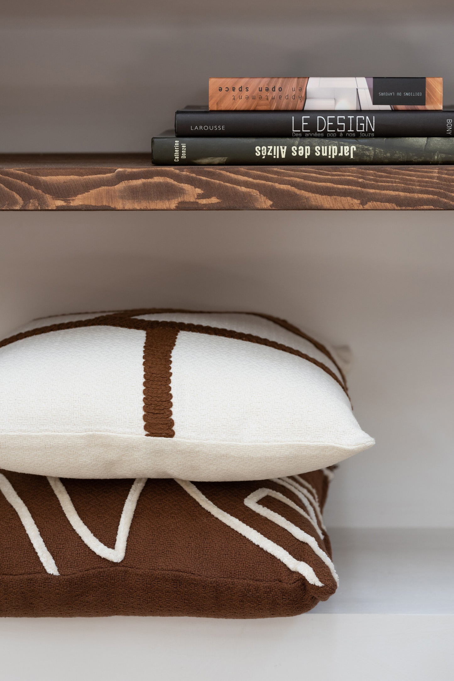 Brown Pillow W/Stripes