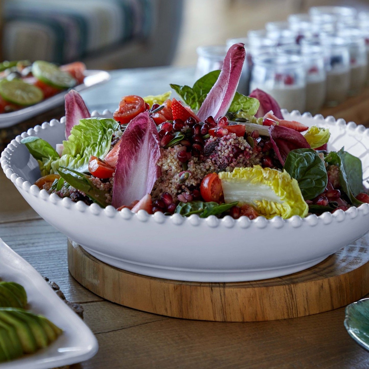 White Ceramic Salad Bowl