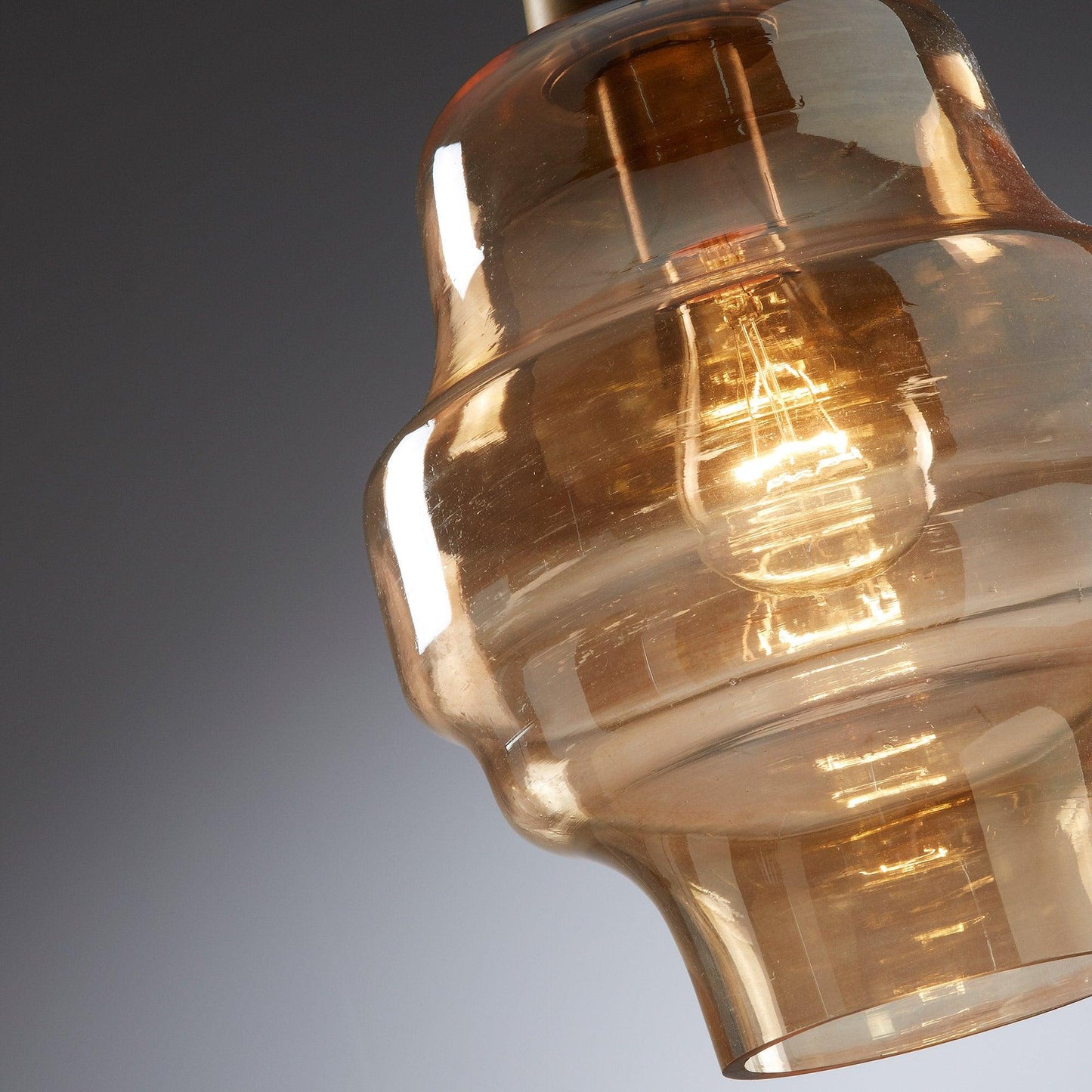 Amber Glass Ceiling Lamp