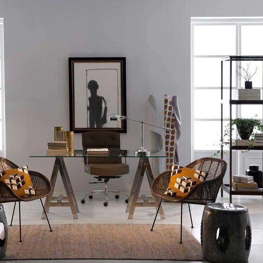 Articulated Silver Metal Table Lamp