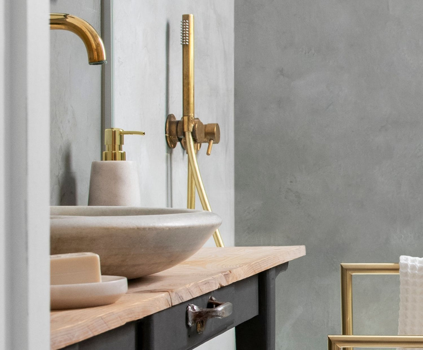 White Marble Soap Dispenser