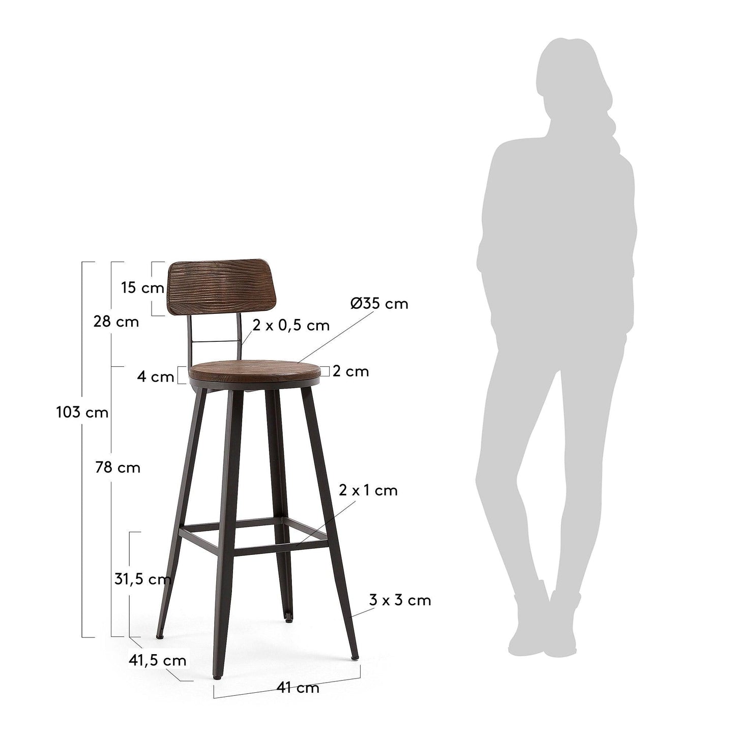 Bamboo Barstool