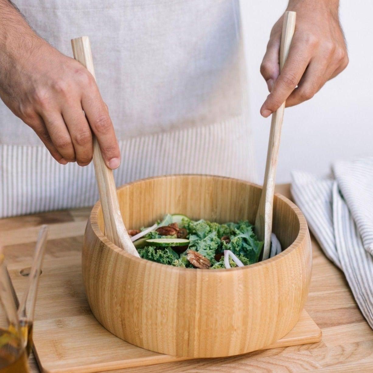 Bamboo Salad Bowl
