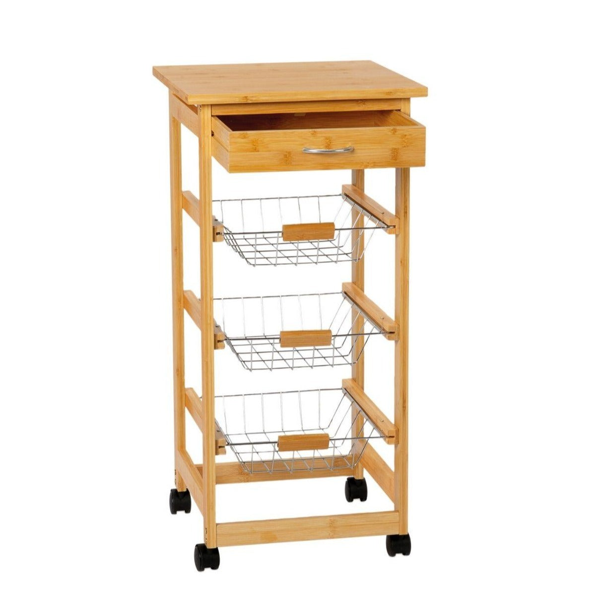 Bamboo Vegetable Trolley