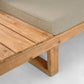 Beige Fabric Sofa W/ Coffee Table