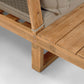 Beige Fabric Sofa W/ Coffee Table