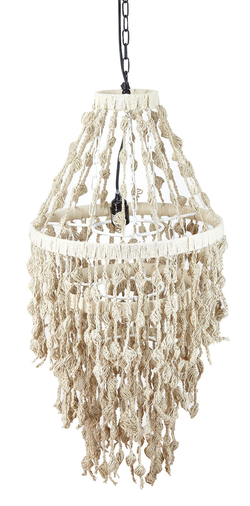 Beige Jute Ceiling Lamp