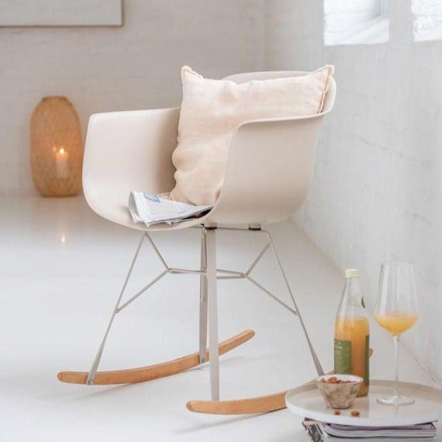 Beige PVC Swing Armchair