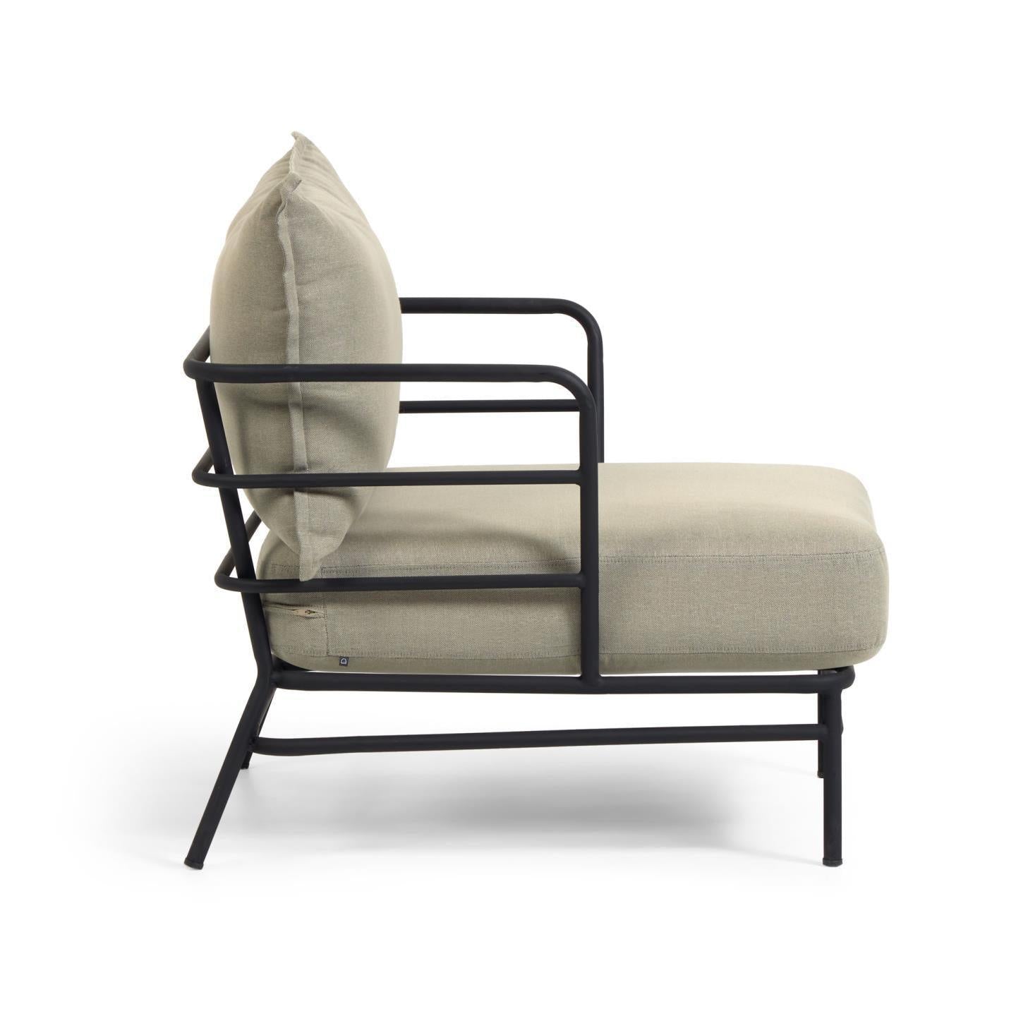 Beige Polyester Armchair