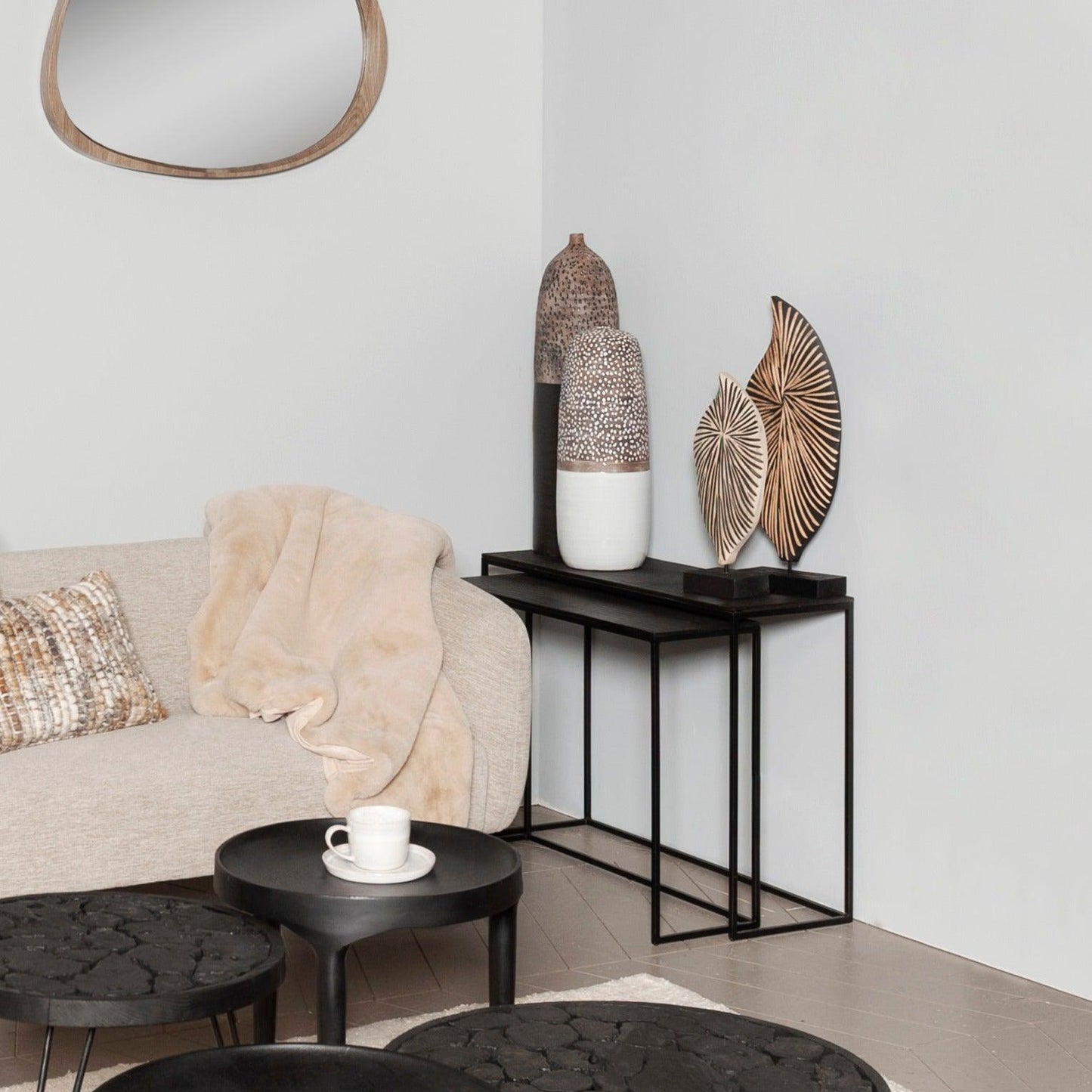 Black Aluminium Console Set (x2)