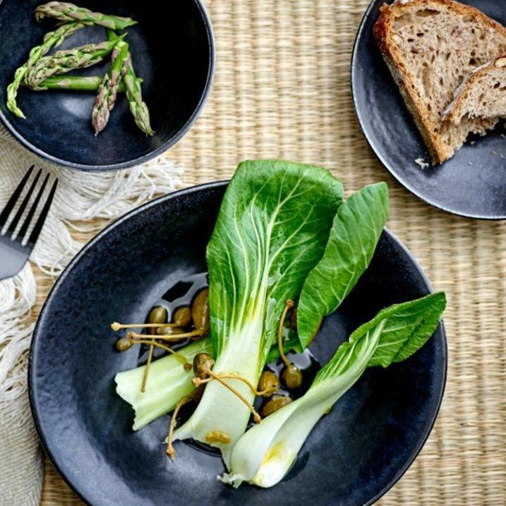 Black Ceramic Plate Set (x4)