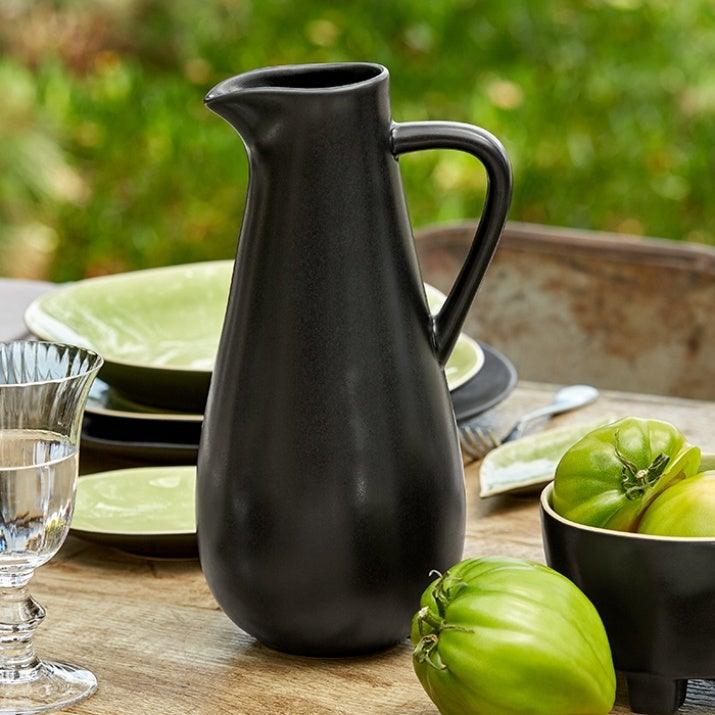 Black Ceramic Water Jug