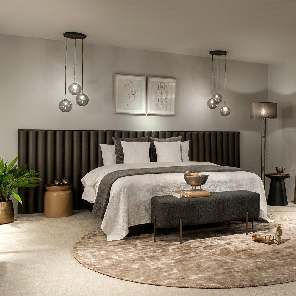 Black Glass Ceiling Lamp