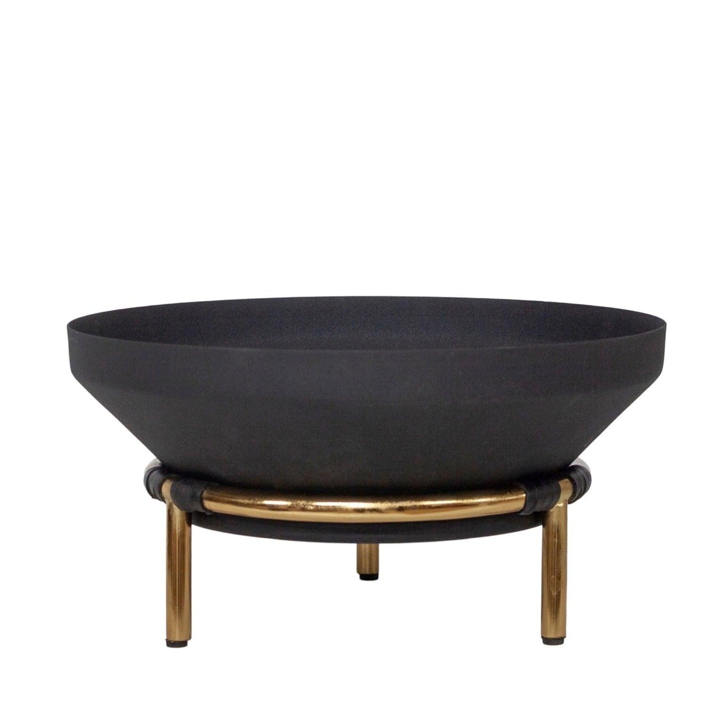 Black Iron Bowl W/Gold