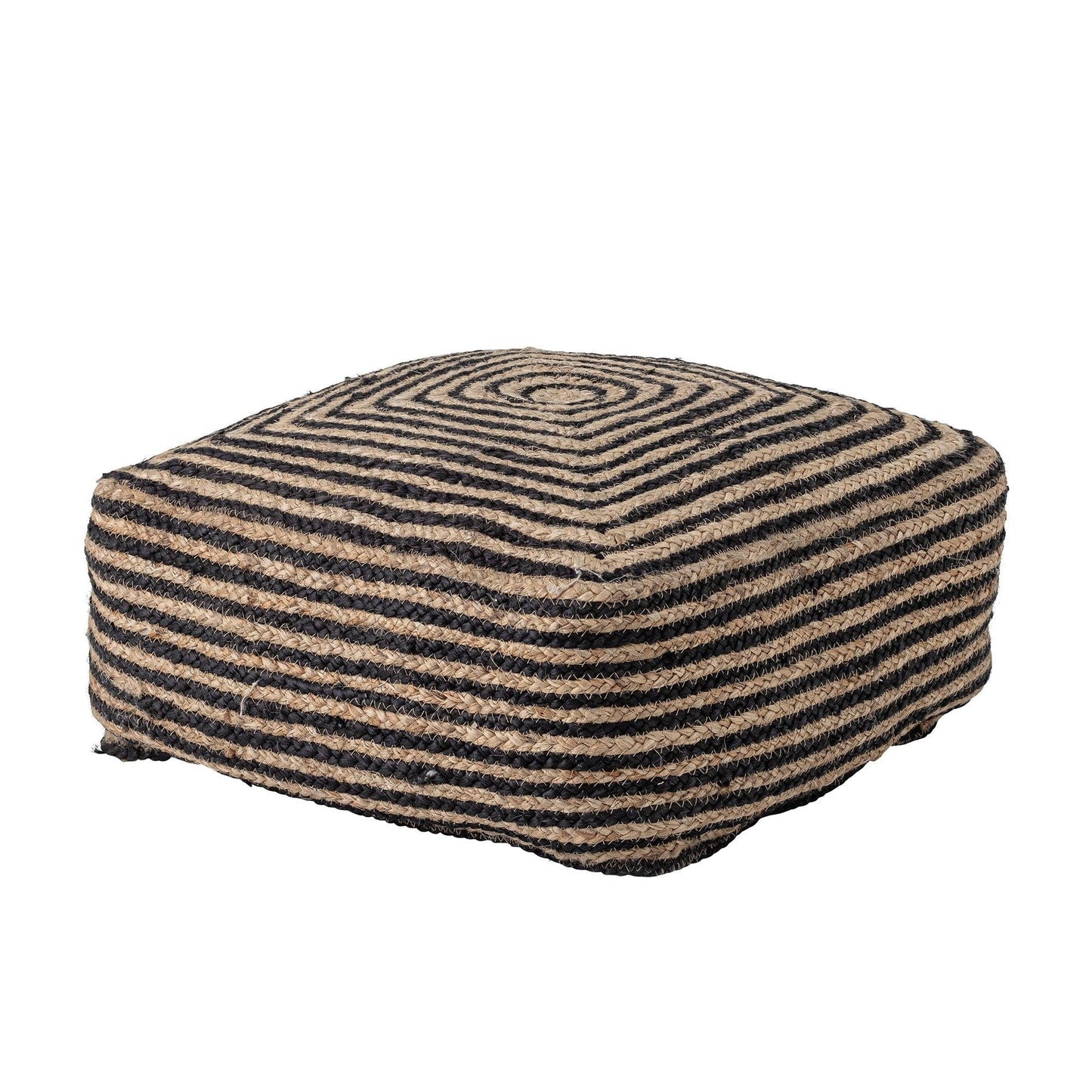 Black Jute Pouf