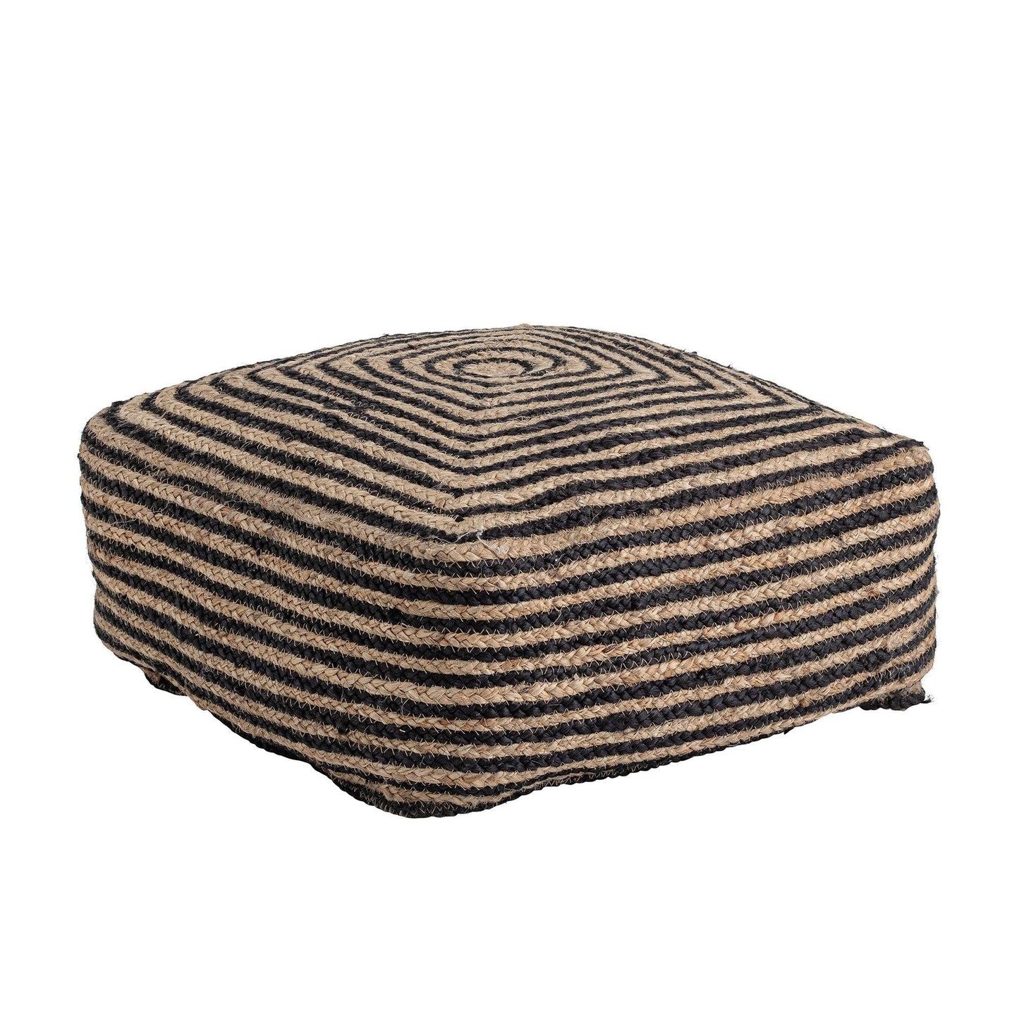 Black Jute Pouf