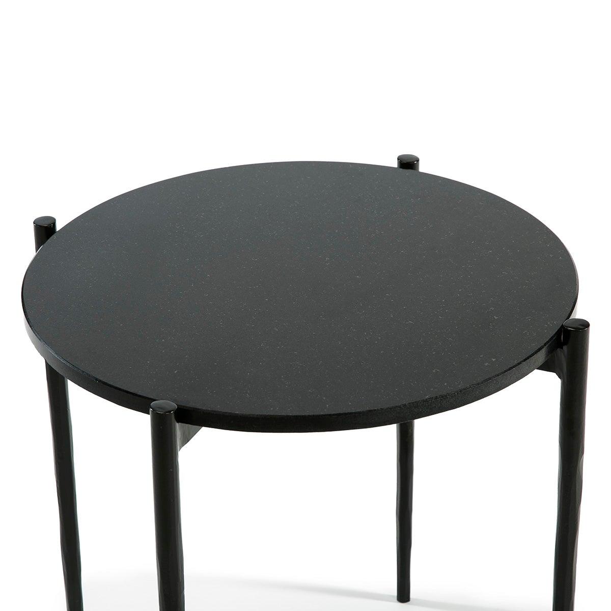 Black Marble Side Table