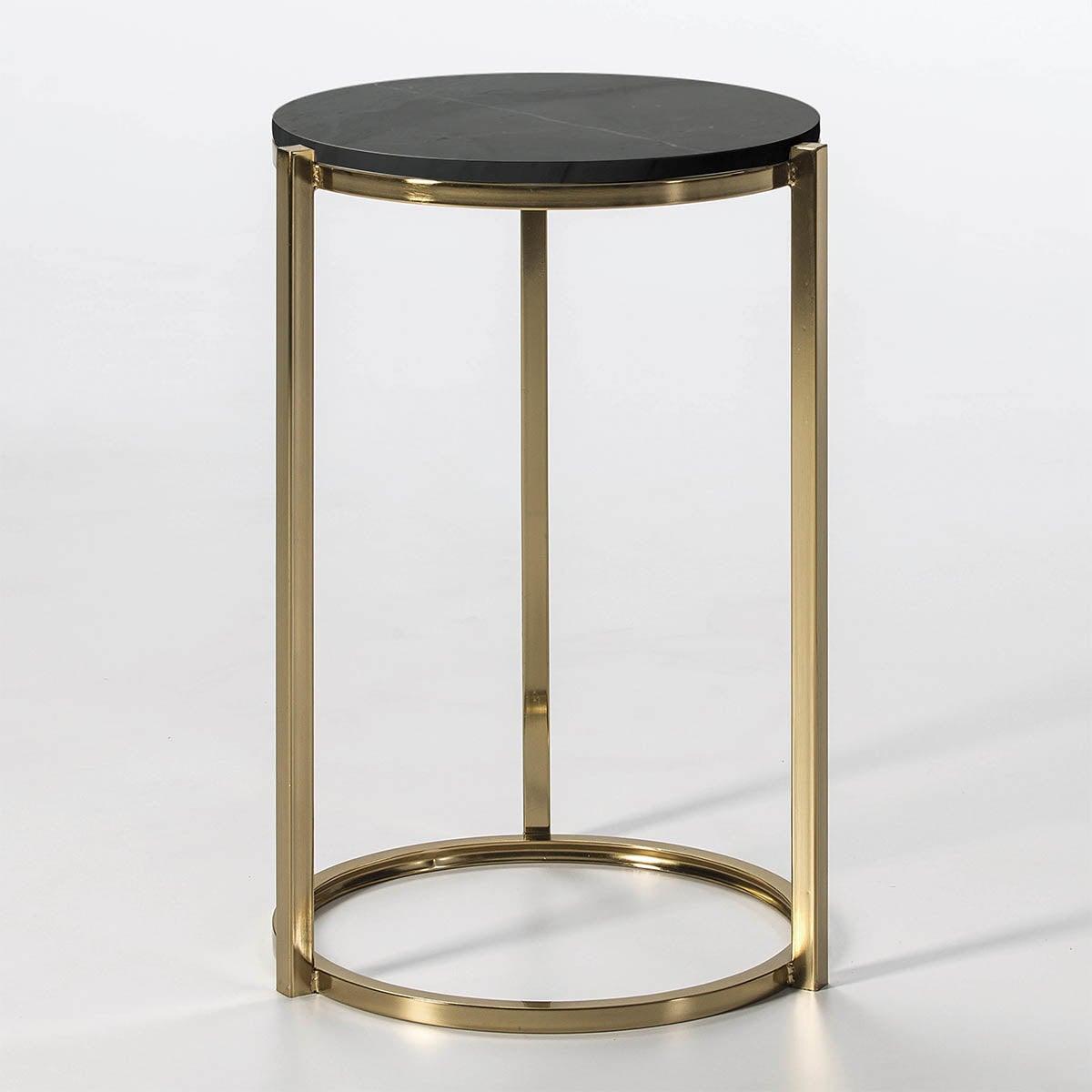 Black Marble Side Table