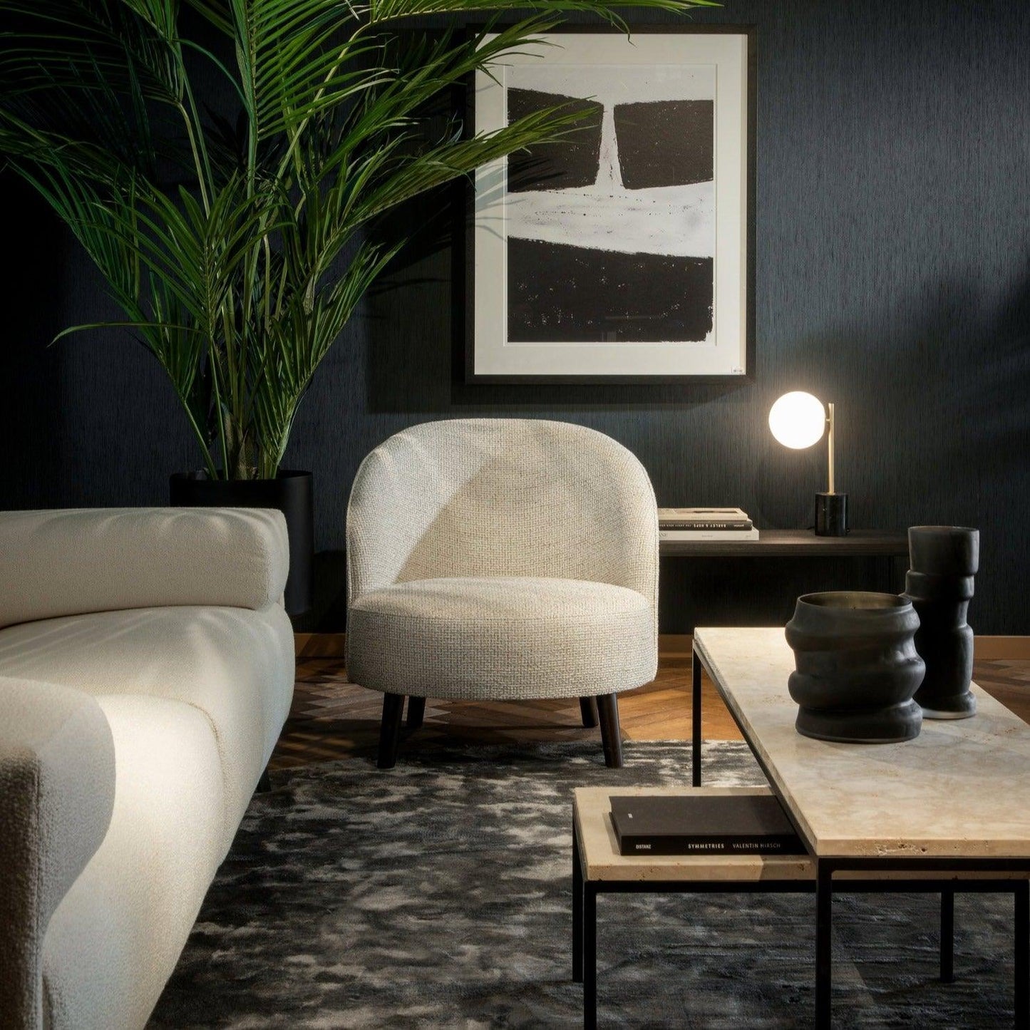 Black Marble Table Lamp