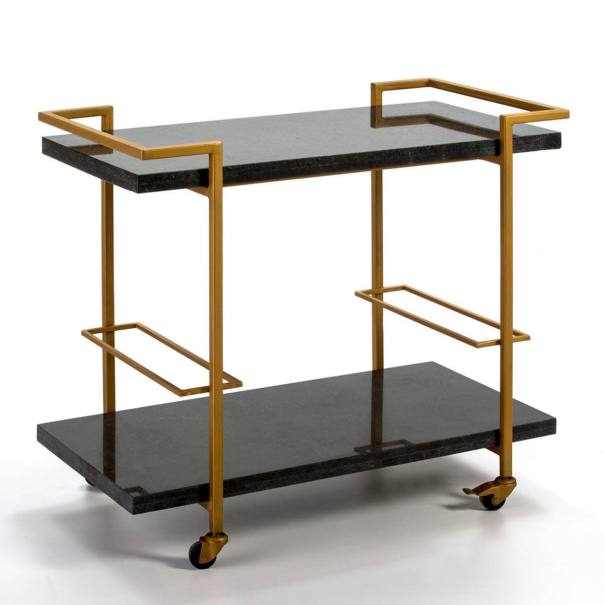 Black Marble Tea Cart