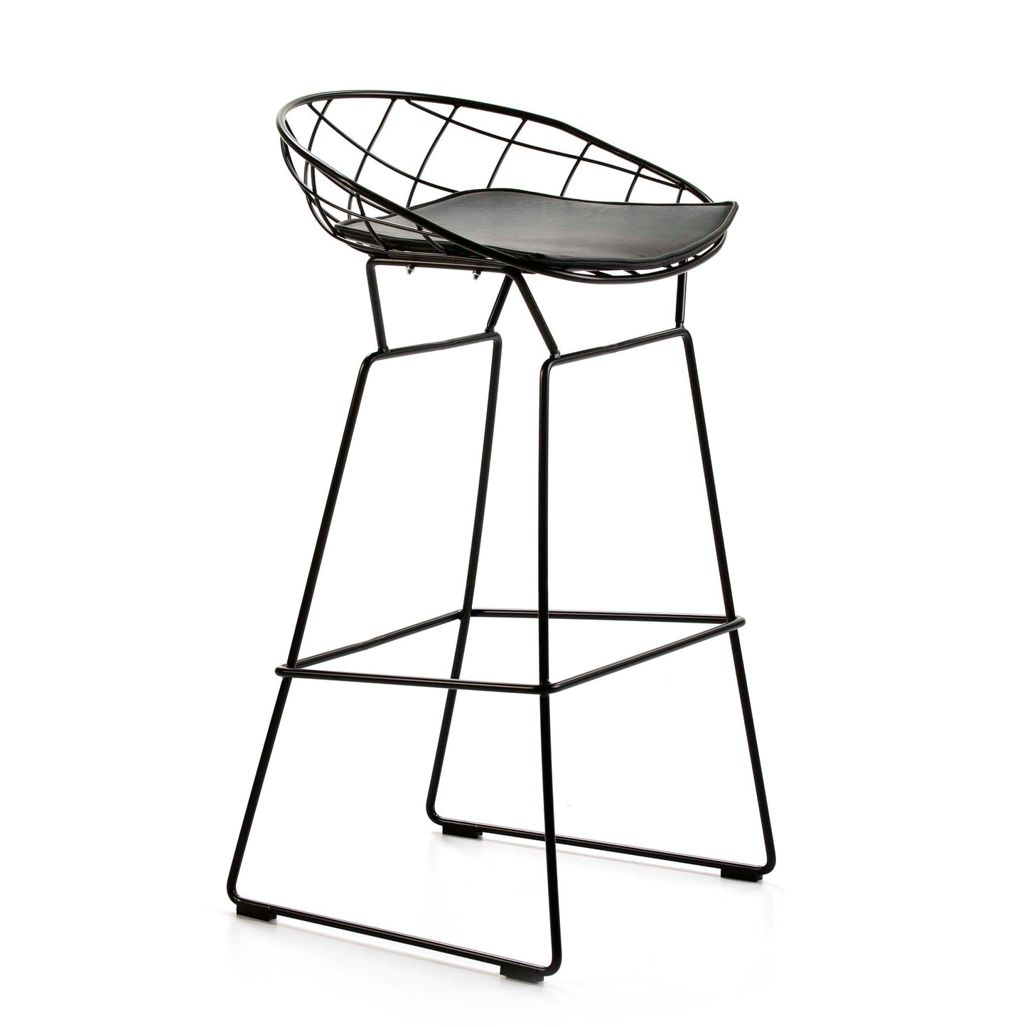 Black Mesh Metal Bar Stoll