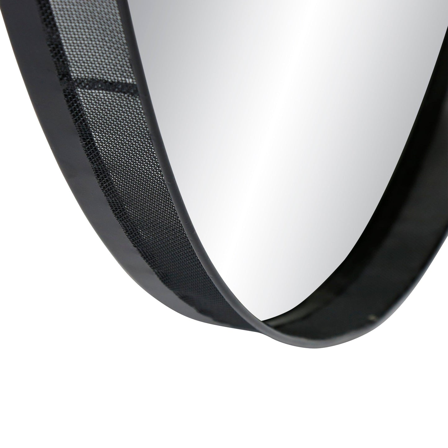 Black Mesh Metal Mirror