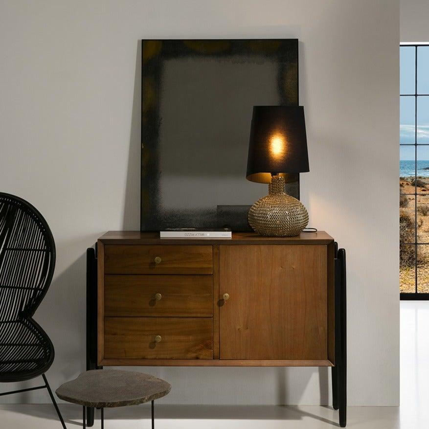 Black Metal Aged mirror