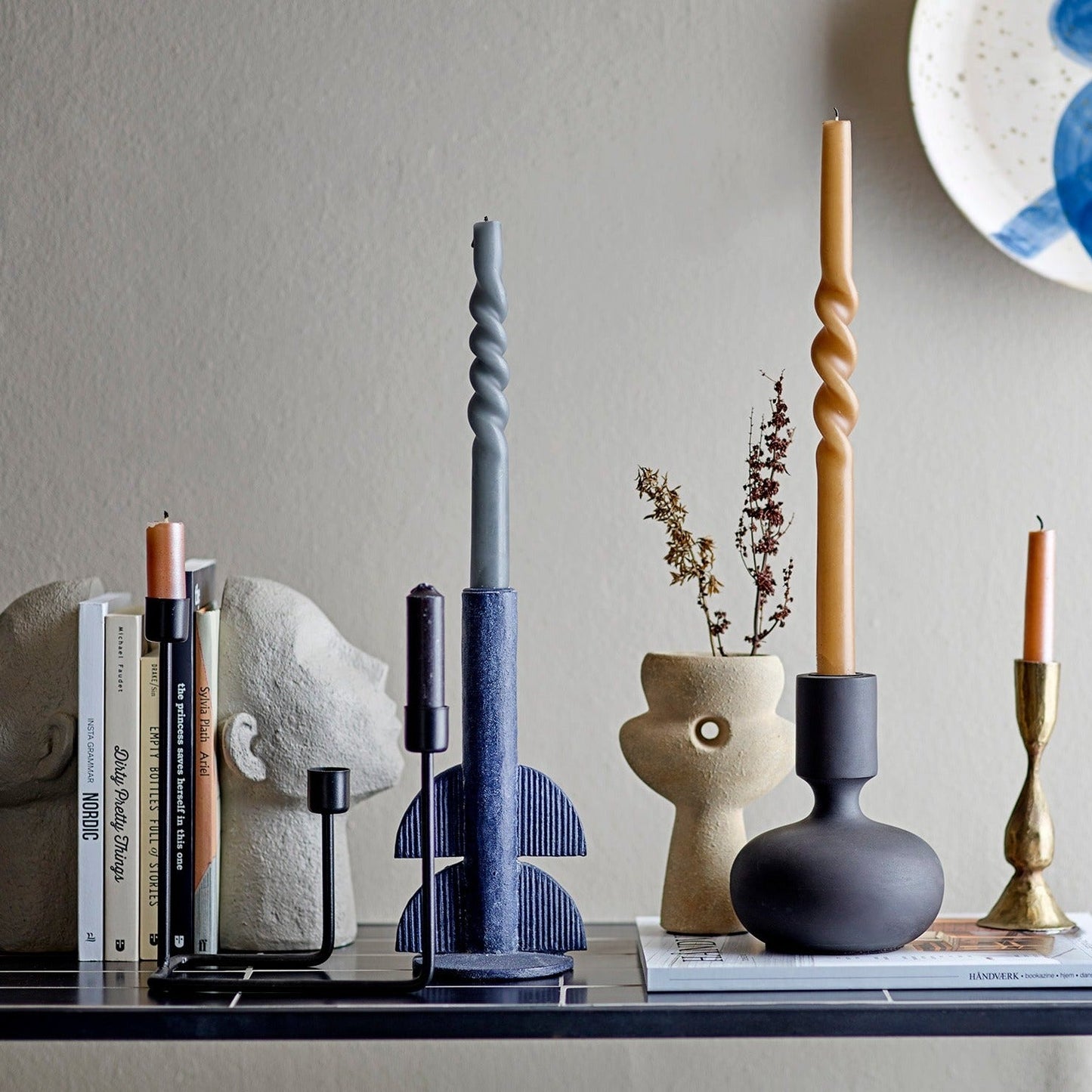 Black Metal Candle Holder