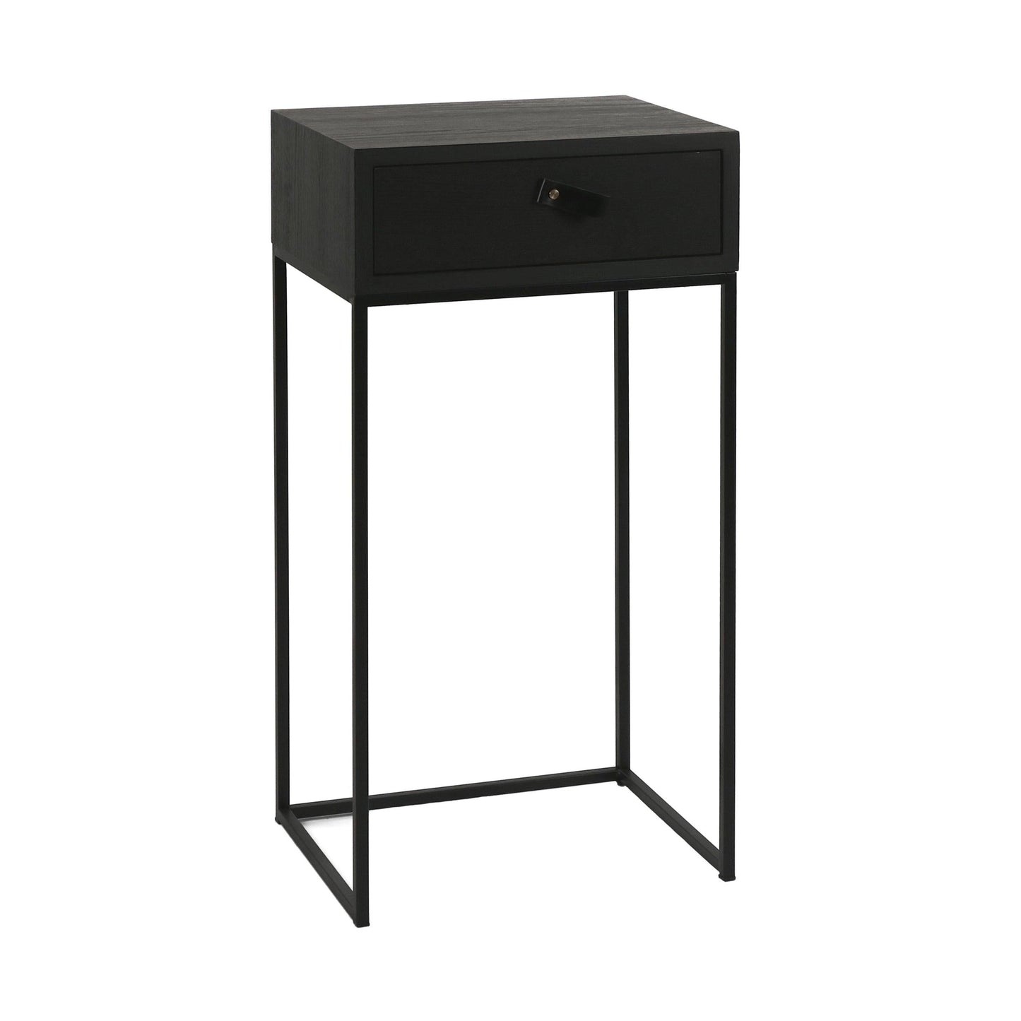 Black Metal Console W/drawer