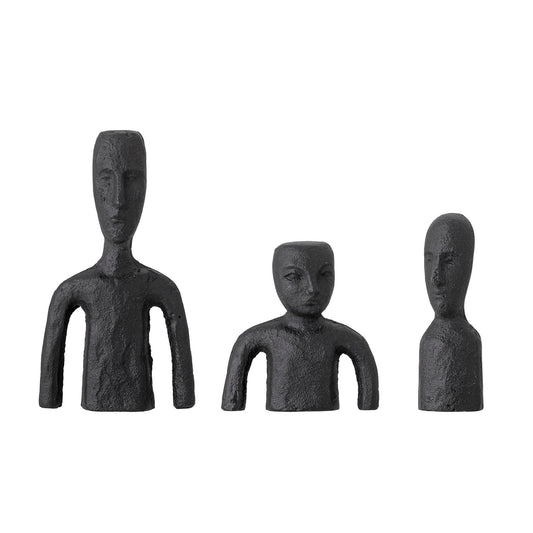 Black Metal Decorative Sculpture Set (x3)